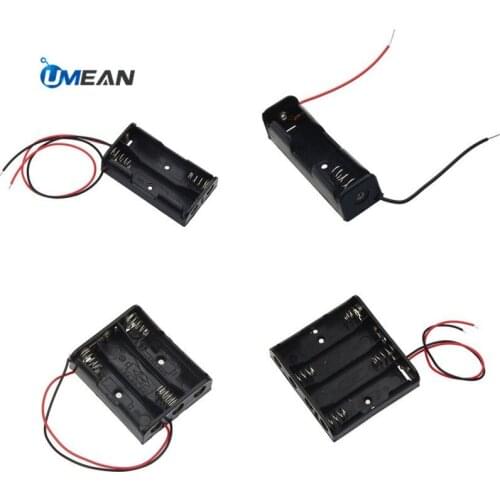 AA Battery Storage Case Box Holder Lead wires With 1 2 3 4 Slots