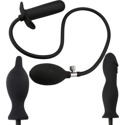 Anal Plug Oversized Silicone Anal Plug Inflate Butt Expandable Dilator Air-filled Large Pump Dildo Sex Toys For Women Men Gays