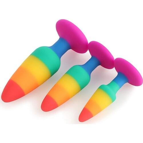 BESTCO 18+ Girl Colorful Silicone Anal Plug G-Spot Stimulate Butt Plug Massage Erotic Fetish Adult Sex Toys Anus BDSM Goods