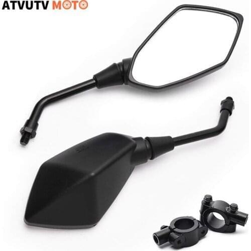 Motors rearview mirror Side Convex Mirror 22mm 7/8" handlebar clamp for Honda Kawasaki Yamaha ATV Dirt Bike RSZ Cruiser 10MM