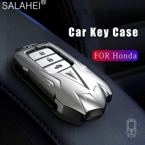 Zinc Alloy Car Key Case Cover Protection For Honda Accord EX EXL Civic Crv Crz Hrv Pilot Ridgeline 2016 2017 2018 Auto Keychain