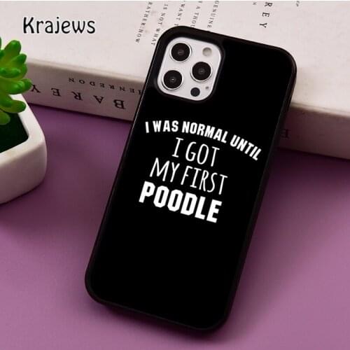 Funny Poodle Dog Lovers phone Case For iPhone 5 SE 2020 6S 7 8 Plus 12 mini 11 Pro X XR XS Max Samsung S8 S9 S10 coque Cover