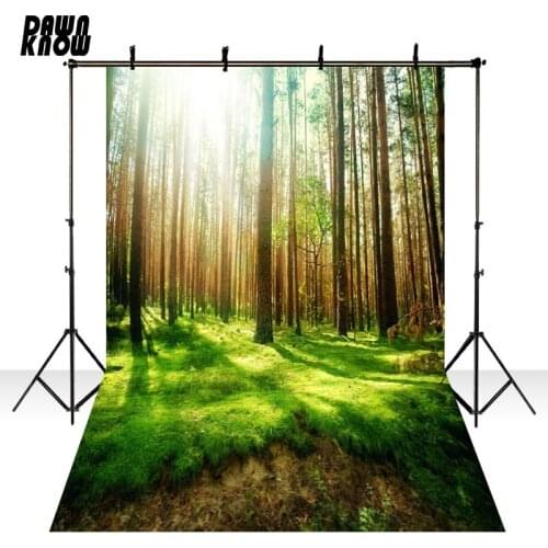 DAWNKNOW Forest Photography Background Photocall Tree Lawn Sunshine Photo Shoot Wedding Backdrops Children Photo Studio lv2424