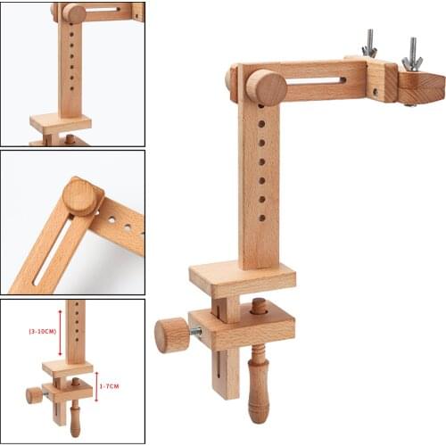 Wood Embroider Stand Holder Embroidery Stand Frame Clamps Desktop Cross Stitch Rack Stand Adjustable Stitchwork Frames Holder