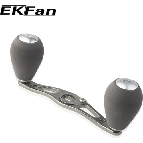 EKFan Stainless Steel Fishing Reel Handle EVA Knobs For Baitcasting Fishing Reel Rocker Spinning Reel Handle Accessories