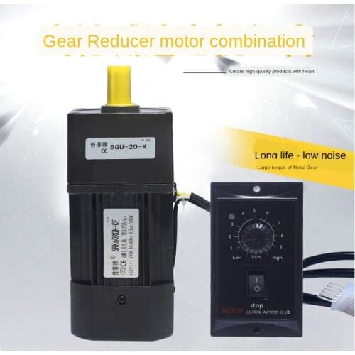 AC 220V 60W Gear Speed Control/Deceleration Electric Machine 5rk60gn-cf Reversible Motor Copper Wire Motor 220V