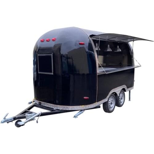 4M Length Food Van Trailer Mobile Fast Food Cart Street Ice Cream Bubble Tea Hot Dog Coffee Outdoor Vending Kiosk Food Trucks