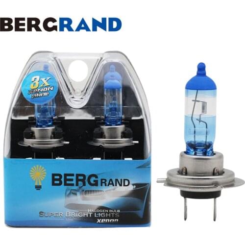 2PCS 4200K H7 55W 12V Fog Lights Halogen Bulb PX26d Xenon Super Vision Ultra 30% Plus Car Headlight Lamp Hard Glass Car Lights