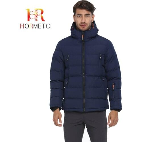 HORMETCI Mens clothing Large size Jackets thick warm winter Casual men hooded Parkas 2019 Outdoor Sports multi-function coats
