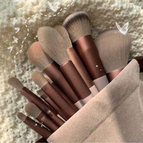 Beginners Fast Drying Makeup Brush Set 13pcs Beauty Makeup Ins Mini Brush Blush Powder Brush Eyelash Eyebrow Cosmestic Brushes