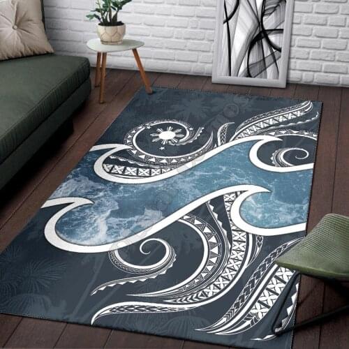 The Philippines Area Rug Ocean Square Anti-Skid Area Floor Mat Rug Non-slip Mat Dining Room Living Room Soft Bedroom Carpet