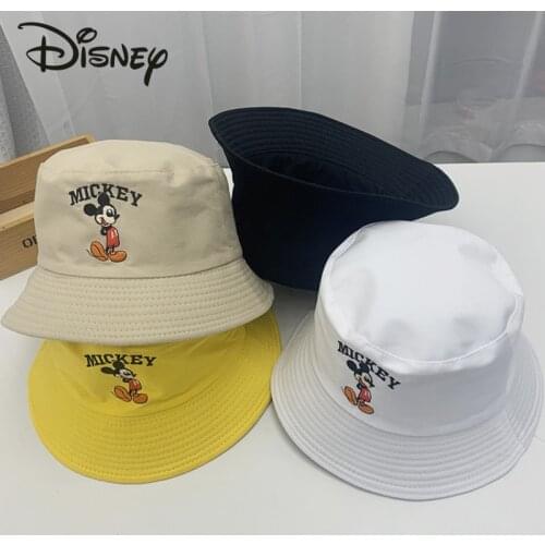 2021 New Disney Cute Mickey Youth Fisherman Hat Fashion Wild Couple Sun Hat Multi-functional Durable Leisure Travel Ladies Hat