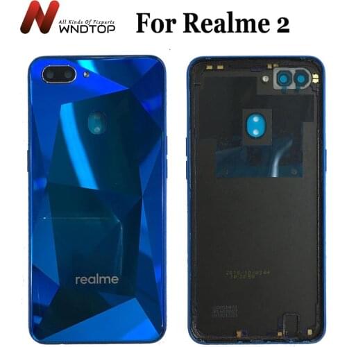 New Original Glass For Oppo Realme 2 Back Housing Back Cover With camera len Battery Case For Realme 2 Battery Cover Replacement