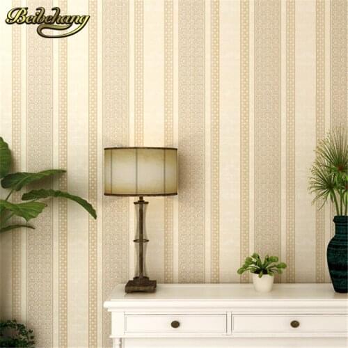 Beibehang wallcovering stripe paper glitter nonwoven background wall wallpaper for living room papel de parede 3d papier peint