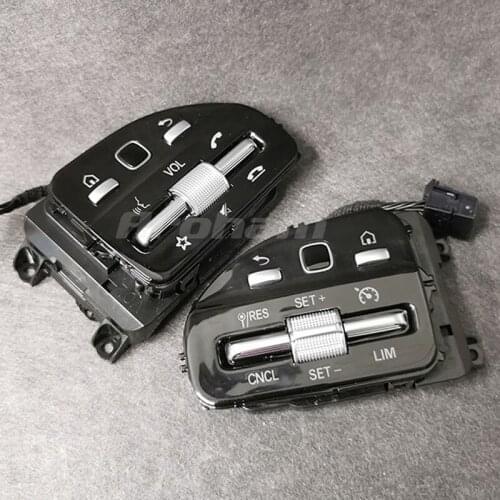 Pair Piano Black Orange/White LED Cruise Switch For Mercedes-Benz A-Class W177 2018 2019 2020 B Class C Class CLS 2018 2019 2020