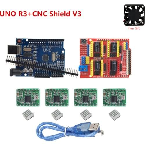 Cnc shield V3 UNO R3 expansion panel GRBL 1.1 monitor A4988 cnc stepper driver diy cnc parts for Arduino laser engraving machine
