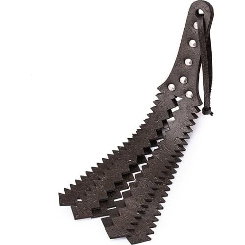 Handwork Make Saw Shape Genuine Leather COW Horse LEATHER Whip