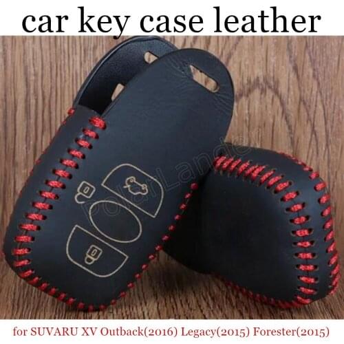 Only Redfit for SUVARU XV Outback(2016) Legacy(2015) Forester(2015) Genuine quality leather car key case cover Hand sewing DIY