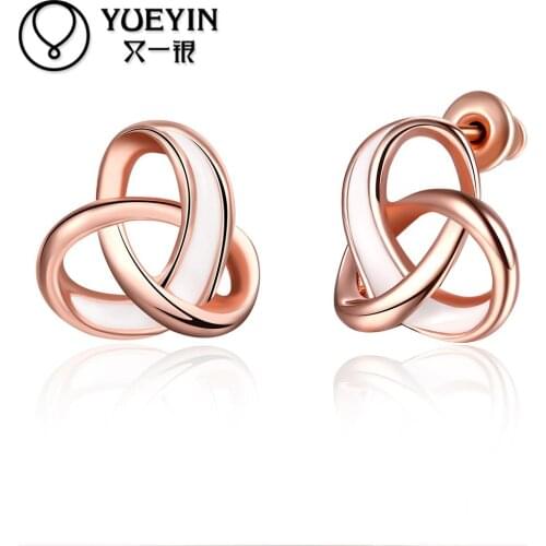 Rose/yellow gold color earrings for women fashion jewelry gold color earrings gift nausnice Jewelry supplier Romantic