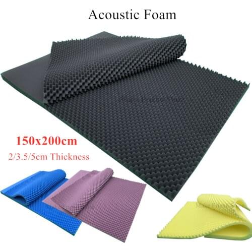 1PC 150x200cm Studio Acoustic Foam Large Size Sound Foam 59x79inch Soundproof Absorption Treatment Panel 2cm/3.5cm/5cm Thickness