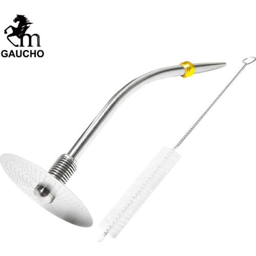 1 PC/Lot Delicate Yerba Mate Hacker Sets Which Can Remove Tea Dregs One Time Include Stainless Gourds Cup & Straw & Clean Brush