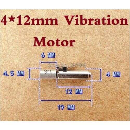 100pcs 4*12MM 3VDC Super Miniature Vibration Motor Hollow Cup / Coreless Motor / Vibrator ,Very Strong Vibrating