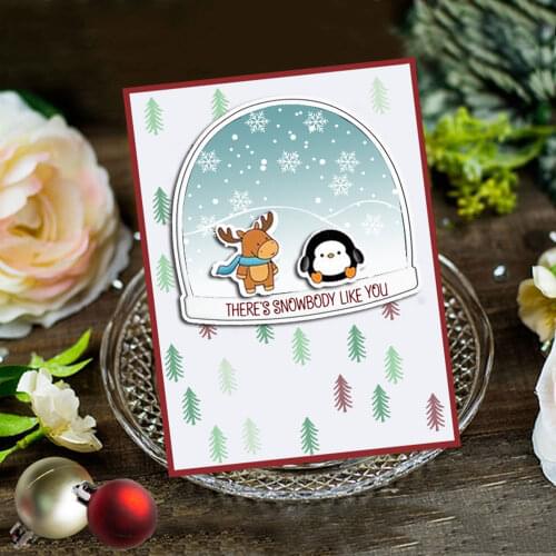 13x16.5 Christmas deer TransparentClear Silicone Stamp/Seal forDIYscrapbooking/photo album Decorative card making