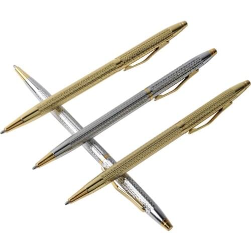 3/30/PCS Ballpoint Pen Metal Material Texture Style Slim Pens Writing Is Fluent Rotating Style Ink Black Blue For School Office