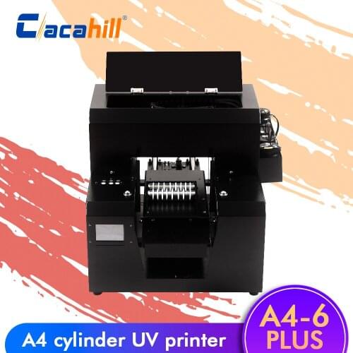 Card printer UV Led cooling A4 automatic inkjet plane + cylinder for acrylic/glass/metal printing with free roller