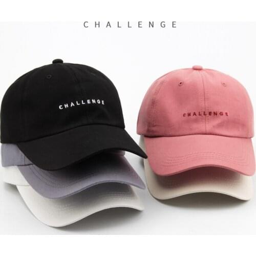 CNTANG 2021 Baseball Cap For Women Men Summer Fashion Hip Hop Caps CHALLENGE Letter Embroidery Snapback Cotton Casual Visor Hat