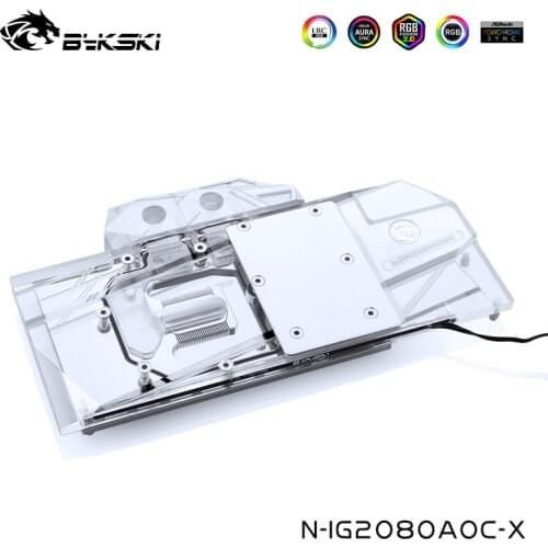 Bykski Water Cooling Block For Colorful IGame Geforce RTX 2080 ,2070,2060 Advanced OC, 3pin/4pin Sync M/B Light N-IG2080AOC