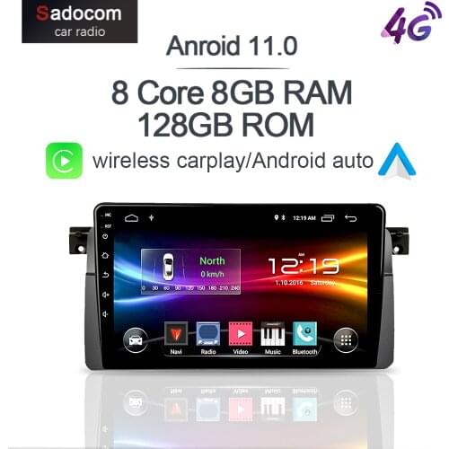 9" Android 10.0 RDS autoradio 4 Core 32GB ROM 2GB RAM Car Audio DVD GPS car radio GPS Glonass for BMW E46 M3 318/320/325/330/335