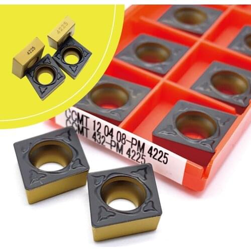 CCMT120404 CCMT120408 PM4225 Carbide Inserts External Turning Tool Turning Insert Metal Lathe Tools CCMT120408 Lathe Tool