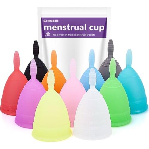 Soft Multicolor Menstrual Cup Medical Grade Silicone Period Cups Feminine Hygiene Reusable Women Copa Menstrual Lady Cup