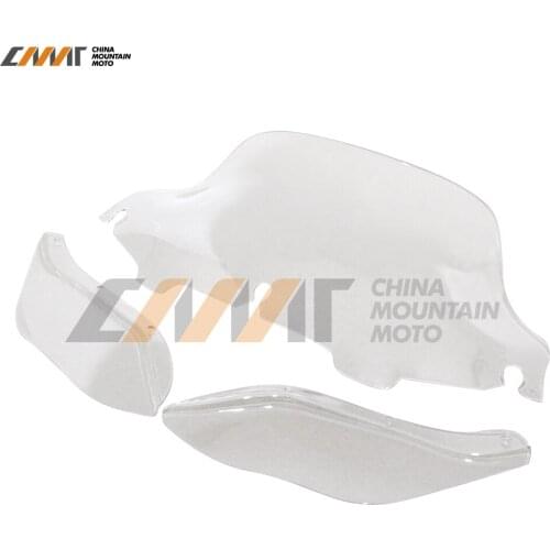 8" Clear Windshield+Side Air Wing case for Harley Touring Electra Glide 1996-2013