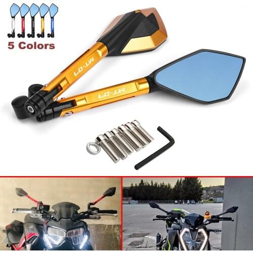 For Yamaha MT-07 MT 07 mt07 2014-2021 2020 2019 2020 2021 MT 07 Motorcycle CNC Aluminum Rear View Rearview Mirrors Side Mirror