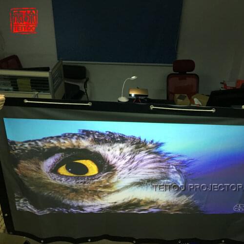 120 Inches(10 Feet) 16:9 Back Behind Rear Projection Film Screen Curtain for HD 3D Smart Movie Home Theater Projector Beamer