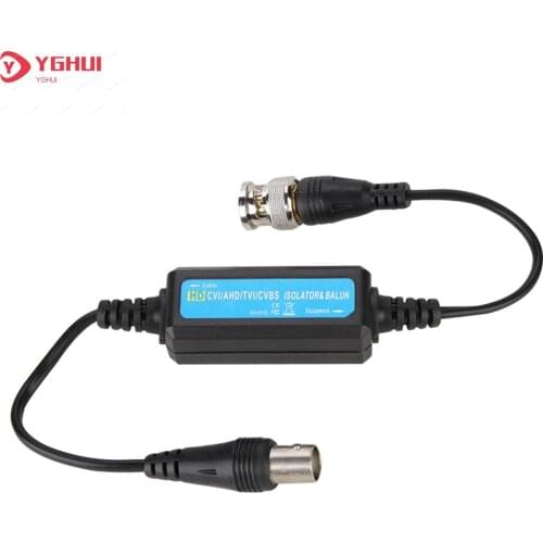 BNC Coaxial Male to Female Ground Loop Isolator Camera Cable Video Balun Adapter Connectors HD AHD CVI TVI Cameras
