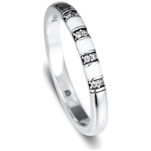 STONES AND STRIPES RING Authentic 925 Sterling silver Jewelry Rings For Woman European Style Silver Rings For Jewelry Making