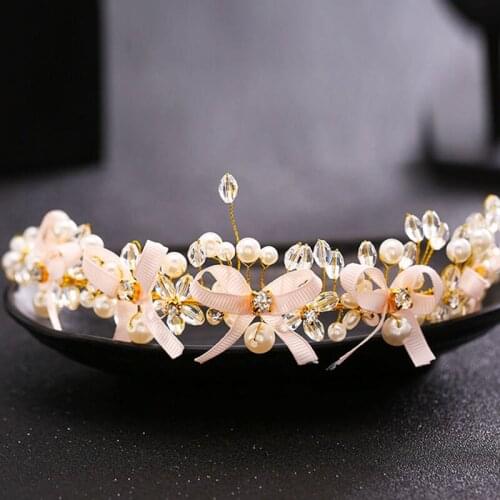 Brief HairJewelry White Pearl Crystal Bride Wedding Headdress Bridal Hair Jewelry Beaded Wedding Hair Fashion Accessories