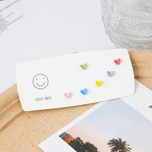 LANIWOO Candy Color Stud Earrings 3pairs/Set 2020 Fashion Jewelry For Christmas New Year Wholesale Accessory