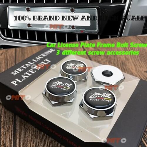 Hot Car Nuts Bolts Car License Plate Bolts Frame Screws For Mugen Power Civic Accord CRV Hrv Jazz Ek Badge Stickers Accessories