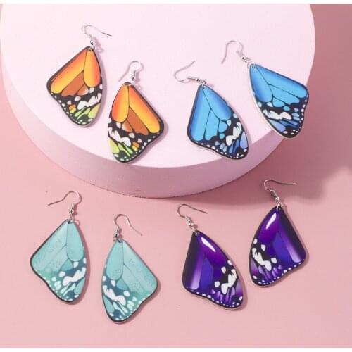 Lost Lady Fashion Butterfly Earrings Lovely Bohemian Statement Earring for Women Girl Trendy Party Jewelry Wholesale Bijoux Gift