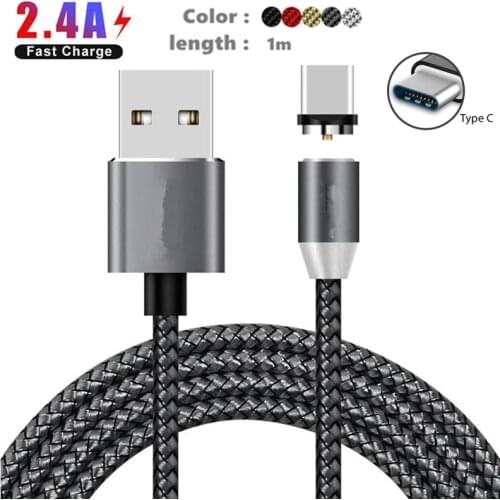 1M 2M USB 3.0 Type C Magnetic Cable Mobile Phone Fast Charger Magnet Charge Wire for Samsung Galaxy A40 A50 A70 S8 S9 S10 M40 A7