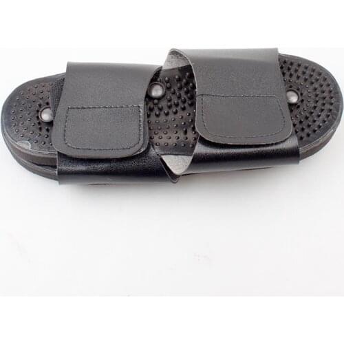 Electrode Massage Slippers Suit for Tens Acupuncture Therapy Massager Machine Physiotherapy Body Foot Relaxing Black Rubber