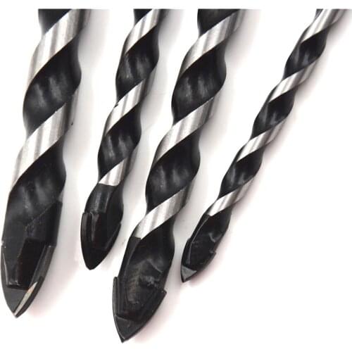 1pc 6mm/8mm/10mm/12mm Drill Bit Set Alloy angular Head Auger Twist Drill Bits For Glass Stone Power Tool Best Promotion Tool