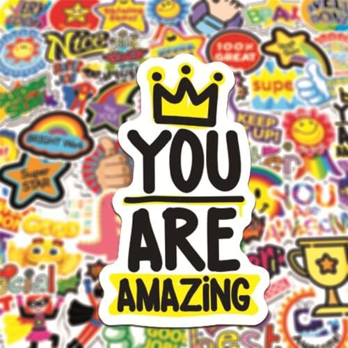 30/50 PCS Schools And Parents Reward Their Children Sticker for Decal on Guitar Suitcase Laptop Phone Fridge Motorcycle Kid Gift