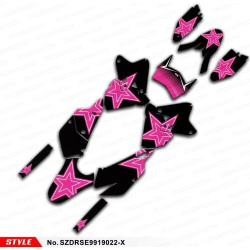 Aftermarket Pink Black Stickers for DRZ400SM DRZ400E DRZ 400 SM Enduro DRZ400 SM E KLX 400R 99 to 19, Style No. SZDRSE9919022-X