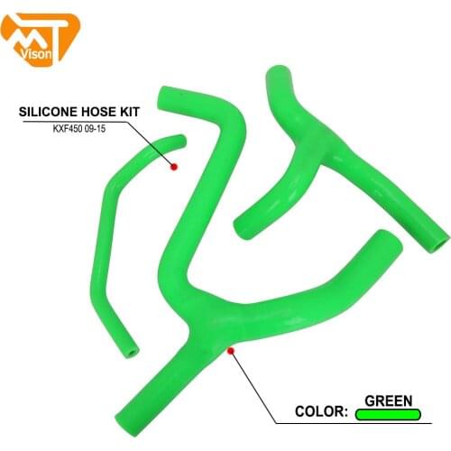 Motorcycle Engine Silicone Radiator Coolant Hose For KAWASAKI KXF450 KX 450F 2009-2015