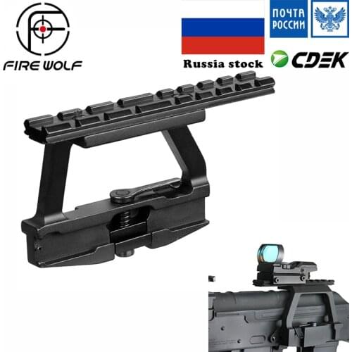 Heavy Duty Quick release 20mm Rail Lock Scope Mount For AK Side Base Mount AK 74U SVD AK 74 Mount Rifle Hunting